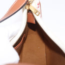 CELINE Triomphe Ava Shoulder Bag PVC Leather White Gold Tone Auth ep16681M-19