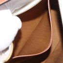 CELINE Triomphe Ava Shoulder Bag PVC Leather White Gold Tone Auth ep16681M-21