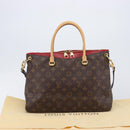 LOUIS VUITTON Monogram Pallas MM Hand Bag 2way Red M41175 LV Auth ep16688V-31