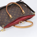 LOUIS VUITTON Monogram Pallas MM Hand Bag 2way Red M41175 LV Auth ep16688V-7