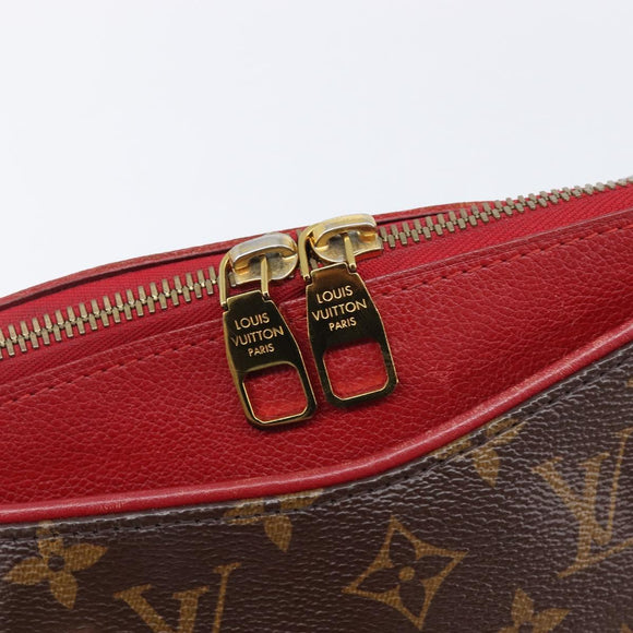 LOUIS VUITTON Monogram Pallas MM Hand Bag 2way Red M41175 LV Auth ep16689A