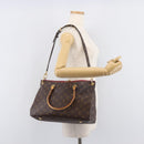 LOUIS VUITTON Monogram Pallas MM Hand Bag 2way Red M41175 LV Auth ep16689A-27