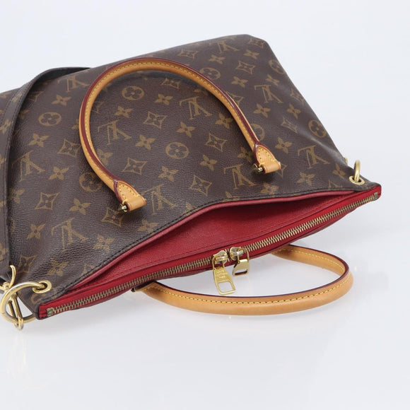 LOUIS VUITTON Monogram Pallas MM Hand Bag 2way Red M41175 LV Auth ep16689A