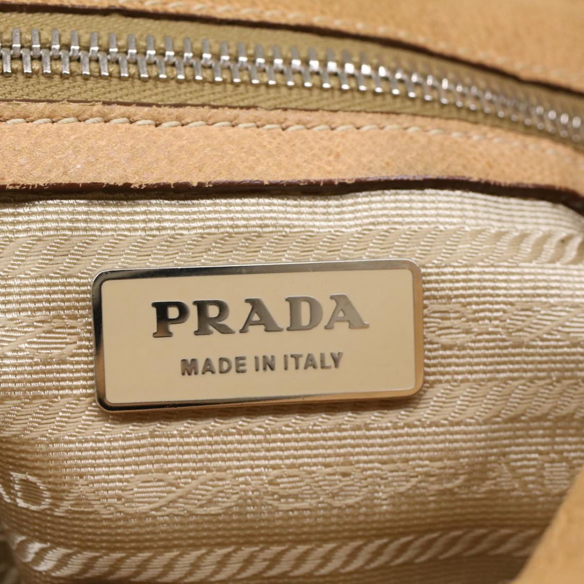 PRADA Shoulder Bag Leather Brown Auth ep1669