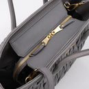 Miu Miu Matelasse Hand Bag Leather 2way Gray Gold Tone Auth ep16690V-10