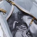 Miu Miu Matelasse Hand Bag Leather 2way Gray Gold Tone Auth ep16690V-23