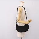CELINE Ava Medium Shoulder Bag Canvas Black Silver Auth ep16692M-21