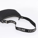 CELINE Ava Medium Shoulder Bag Canvas Black Silver Auth ep16692M-7