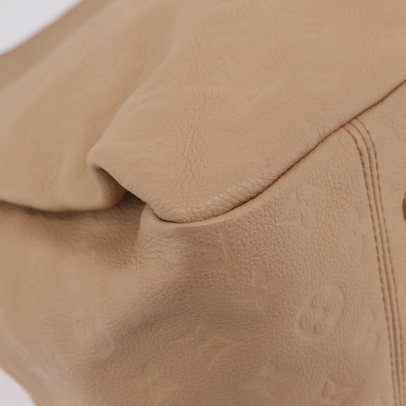 LOUIS VUITTON Monogram Empreinte Artsy MM Bag Beige M93449 LV Auth ep16696V