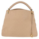 LOUIS VUITTON Monogram Empreinte Artsy MM Bag Beige M93449 LV Auth ep16696V-2