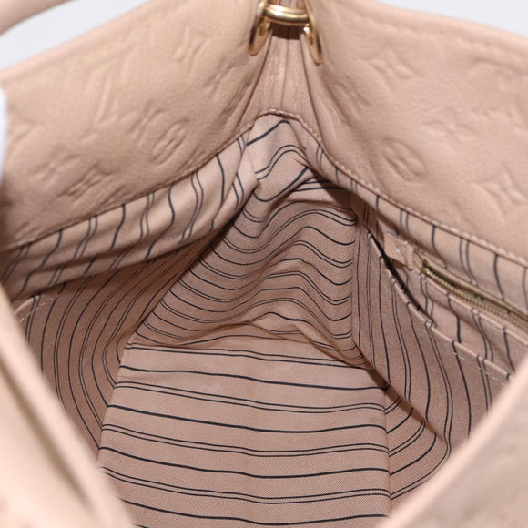LOUIS VUITTON Monogram Empreinte Artsy MM Bag Beige M93449 LV Auth ep16696V