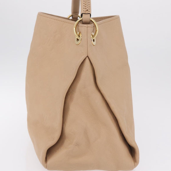 LOUIS VUITTON Monogram Empreinte Artsy MM Bag Beige M93449 LV Auth ep16696V