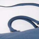 PRADA Tote Bag Leather 2way Blue Silver Auth ep16699V-10
