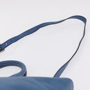 PRADA Tote Bag Leather 2way Blue Silver Auth ep16699V-14