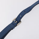 PRADA Tote Bag Leather 2way Blue Silver Auth ep16699V-15