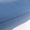 PRADA Tote Bag Leather 2way Blue Silver Auth ep16699V-18
