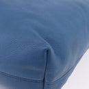 PRADA Tote Bag Leather 2way Blue Silver Auth ep16699V-20