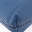PRADA Tote Bag Leather 2way Blue Silver Auth ep16699V-21