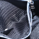 PRADA Tote Bag Leather 2way Blue Silver Auth ep16699V-30