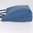 PRADA Tote Bag Leather 2way Blue Silver Auth ep16699V-5