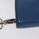 PRADA Tote Bag Leather 2way Blue Silver Auth ep16699V-7