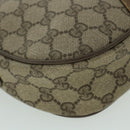 GUCCI GG Canvas Web Sherry Line Clutch Bag PVC Leather Beige Green Auth ep1670-15