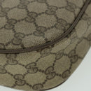 GUCCI GG Canvas Web Sherry Line Clutch Bag PVC Leather Beige Green Auth ep1670-17