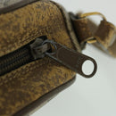 GUCCI GG Canvas Web Sherry Line Clutch Bag PVC Leather Beige Green Auth ep1670-18