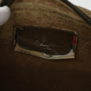 GUCCI GG Canvas Web Sherry Line Clutch Bag PVC Leather Beige Green Auth ep1670-10