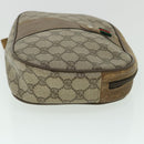 GUCCI GG Canvas Web Sherry Line Clutch Bag PVC Leather Beige Green Auth ep1670-3