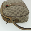 GUCCI GG Canvas Web Sherry Line Clutch Bag PVC Leather Beige Green Auth ep1670-4
