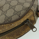 GUCCI GG Canvas Web Sherry Line Clutch Bag PVC Leather Beige Green Auth ep1670-7