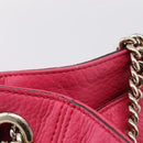 GUCCI Interlocking Soho Chain Tote Bag Leather Pink Gold 308982 Auth ep16700V-10