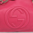 GUCCI Interlocking Soho Chain Tote Bag Leather Pink Gold 308982 Auth ep16700V-18