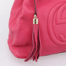 GUCCI Interlocking Soho Chain Tote Bag Leather Pink Gold 308982 Auth ep16700V-19