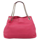 GUCCI Interlocking Soho Chain Tote Bag Leather Pink Gold 308982 Auth ep16700V-2