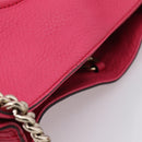 GUCCI Interlocking Soho Chain Tote Bag Leather Pink Gold 308982 Auth ep16700V-7