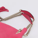 GUCCI Interlocking Soho Chain Tote Bag Leather Pink Gold 308982 Auth ep16700V-14