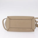 CELINE Belt Bag Hand Bag Leather 2way Beige Gold Tone Auth ep16703V-7