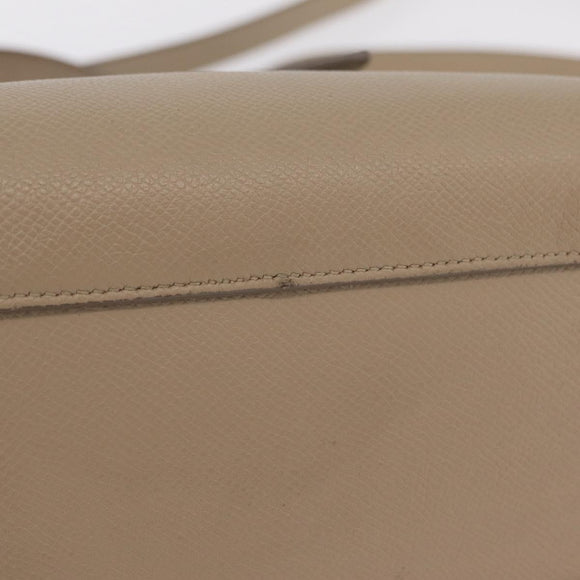 CELINE Belt Bag Hand Bag Leather 2way Beige Gold Tone Auth ep16703V