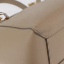CELINE Belt Bag Hand Bag Leather 2way Beige Gold Tone Auth ep16703V-19