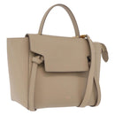 CELINE Belt Bag Hand Bag Leather 2way Beige Gold Tone Auth ep16703V-1