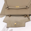 CELINE Belt Bag Hand Bag Leather 2way Beige Gold Tone Auth ep16703V-23