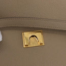 CELINE Belt Bag Hand Bag Leather 2way Beige Gold Tone Auth ep16703V-25