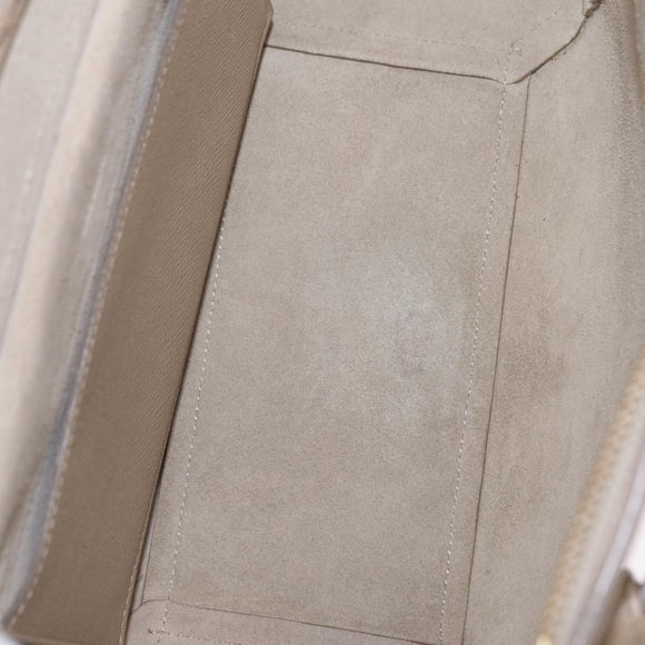 CELINE Belt Bag Hand Bag Leather 2way Beige Gold Tone Auth ep16703V