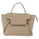 CELINE Belt Bag Hand Bag Leather 2way Beige Gold Tone Auth ep16703V-13