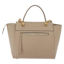 CELINE Belt Bag Hand Bag Leather 2way Beige Gold Tone Auth ep16703V-2