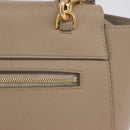 CELINE Belt Bag Hand Bag Leather 2way Beige Gold Tone Auth ep16703V-3
