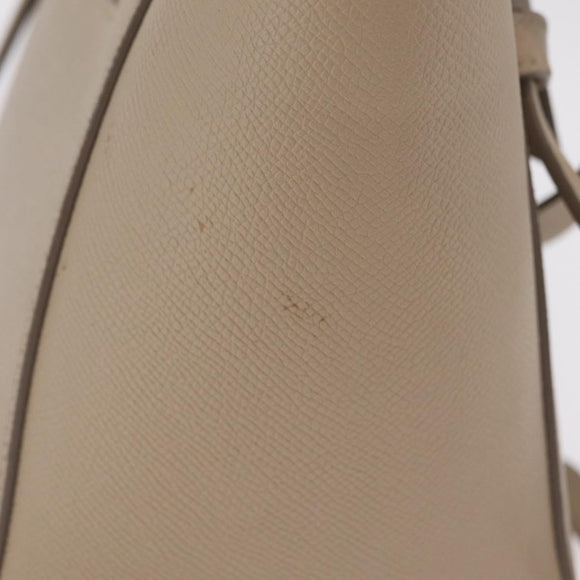 CELINE Belt Bag Hand Bag Leather 2way Beige Gold Tone Auth ep16703V