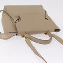 CELINE Belt Bag Hand Bag Leather 2way Beige Gold Tone Auth ep16703V-14